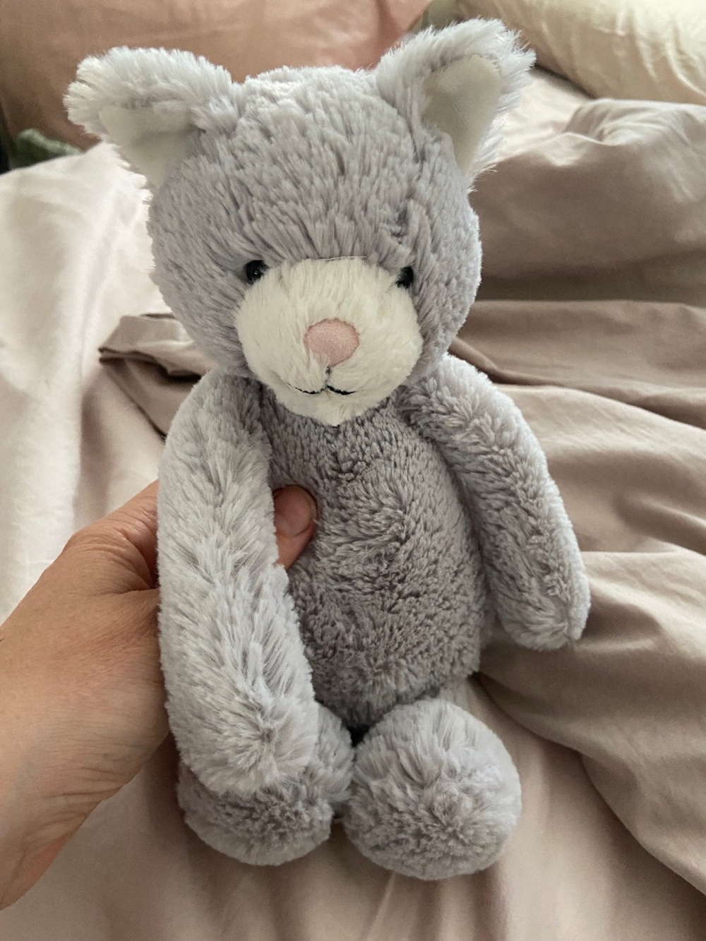 Jellycat Bashful Grey Kitty Cat Plush Medium Stuffed Animal Retired